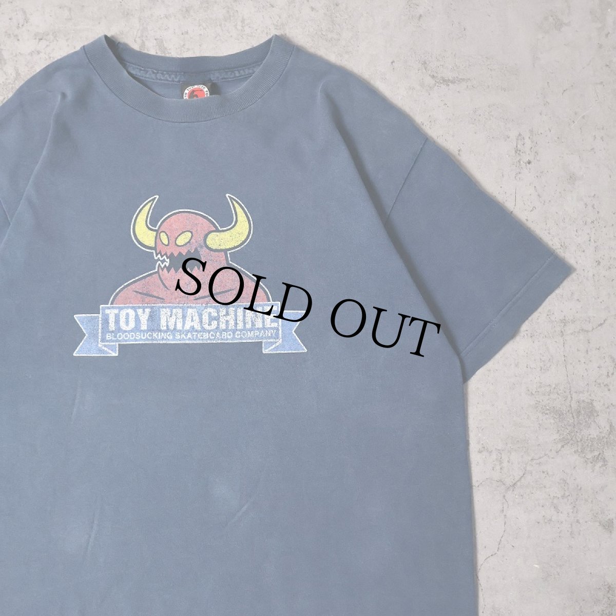 画像1: TOY MACHINE スケートプリントTシャツ NAVY (1)
