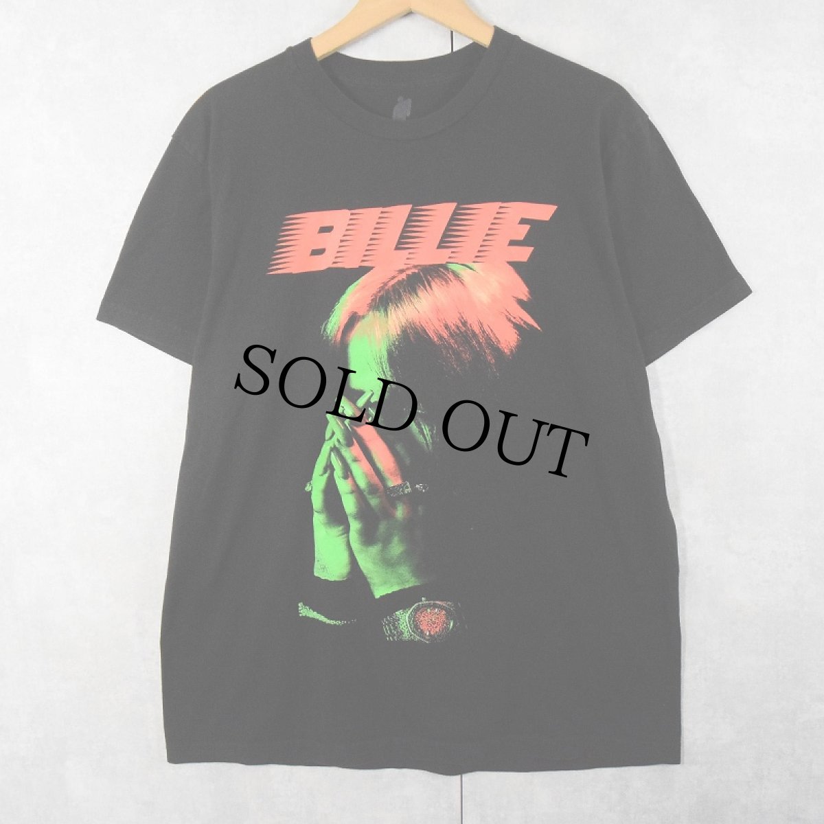 画像1: Billie Eilish "My Future" ミュージシャンフォトプリントTシャツ BLACK L (1)