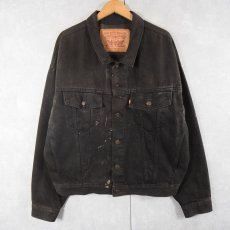 画像1: 90's Levi's 70598 USA製 ブラックデニムジャケット L (1)