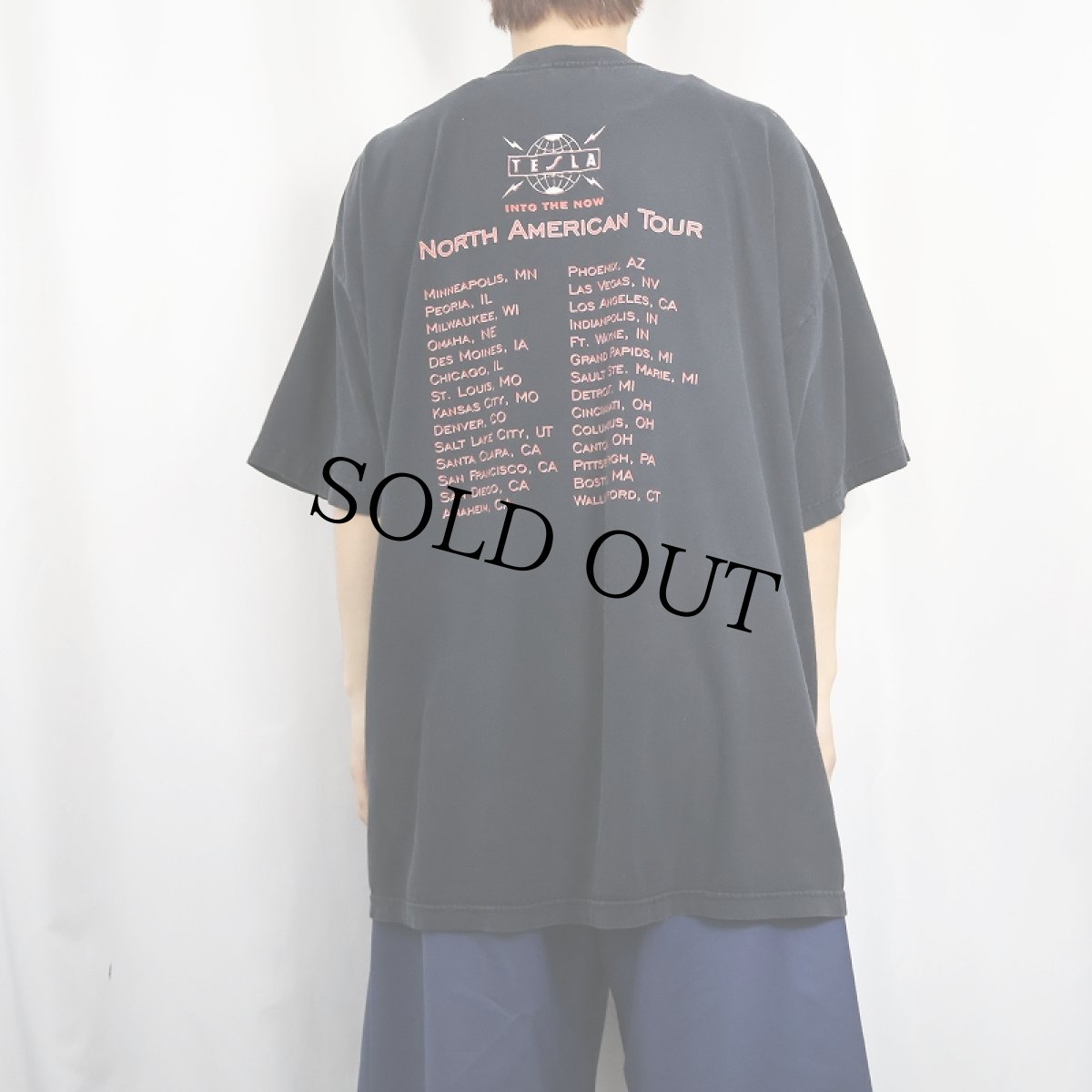 画像3: 2000's TESLA  ハードロックバンドツアーTシャツ BLACK (3)