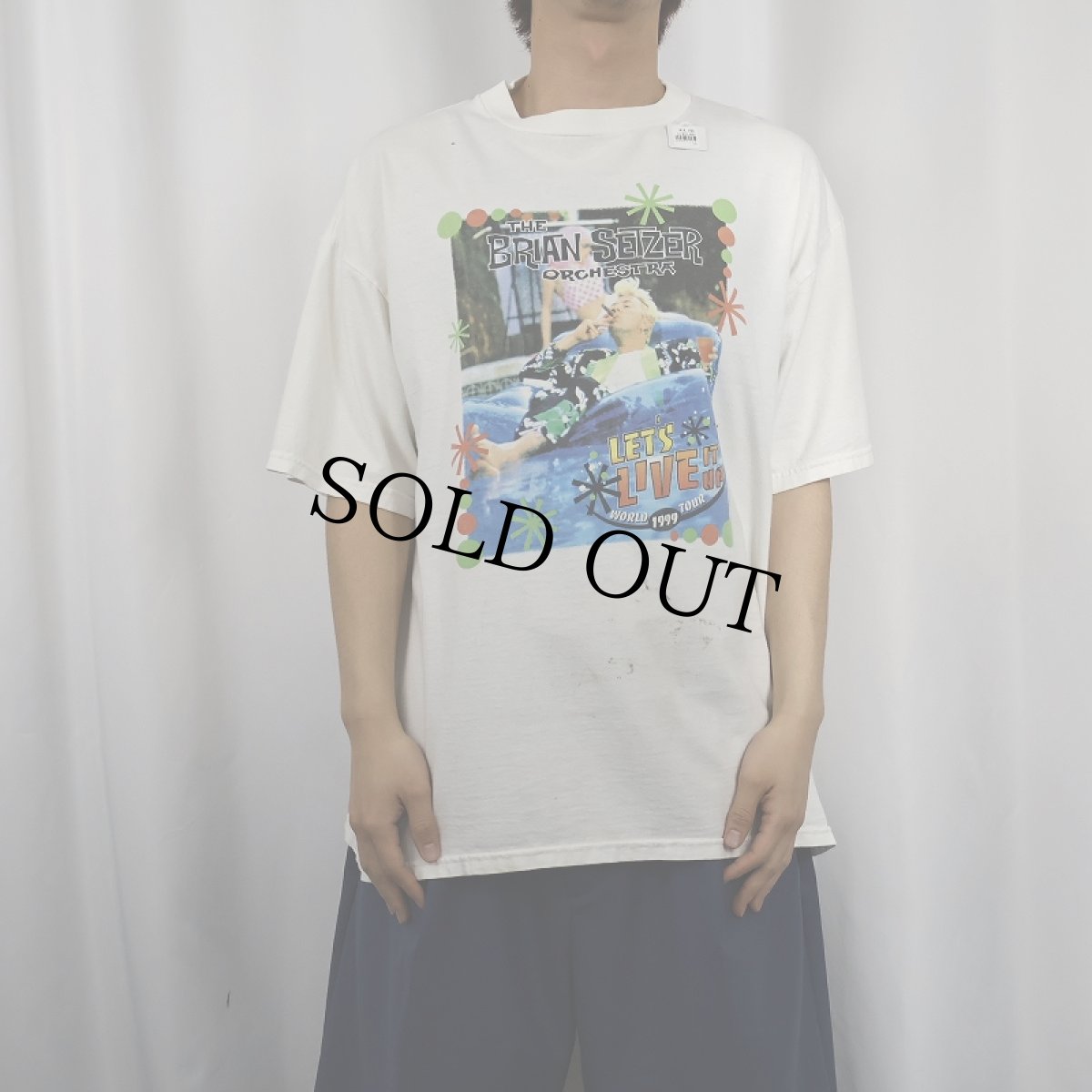 画像2: 90's THE BRAIN SETZER ORCHESTRA バンドツアーTシャツ XL (2)