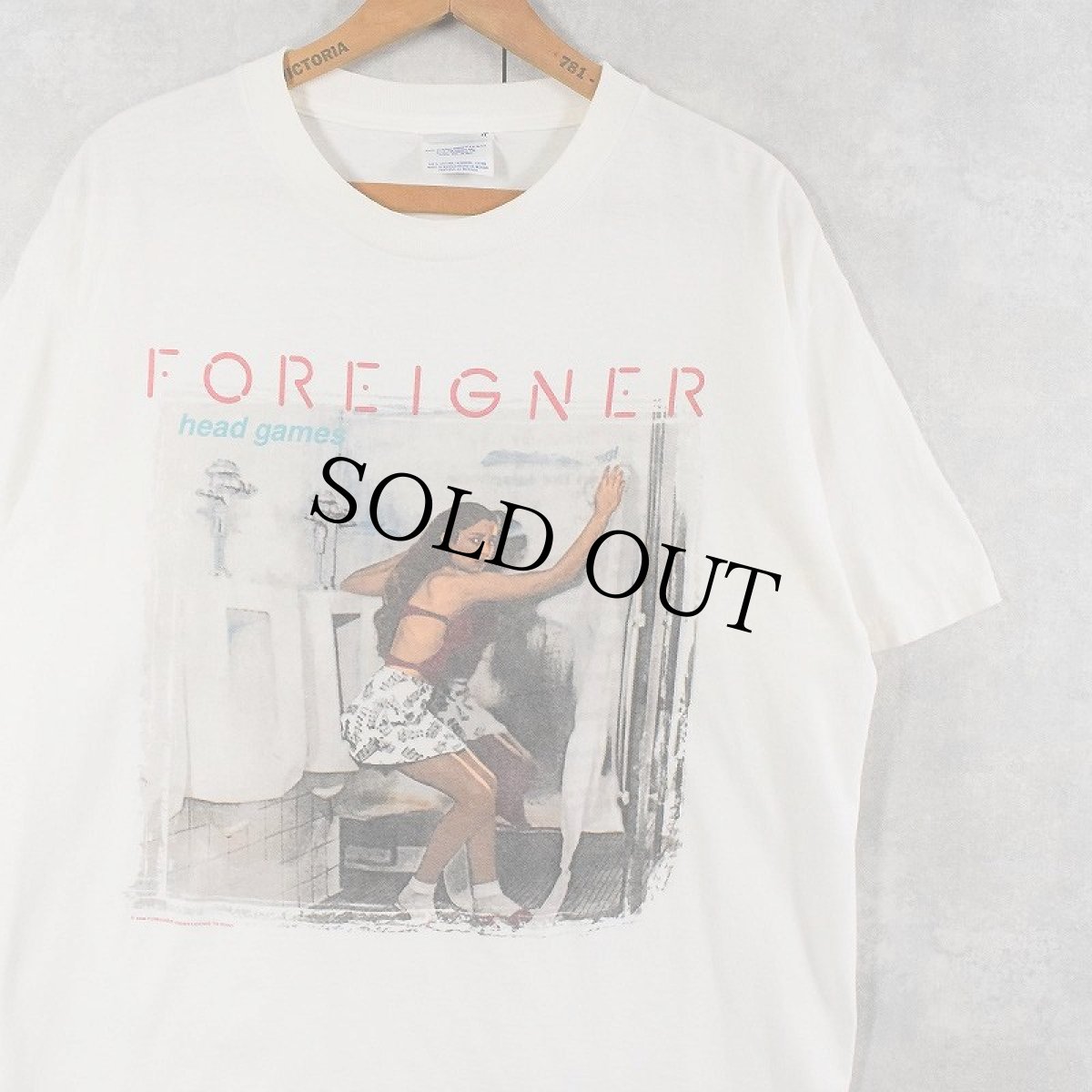 画像1: 90's FOREIGNER "head games” ロックバンドツアーTシャツ (1)