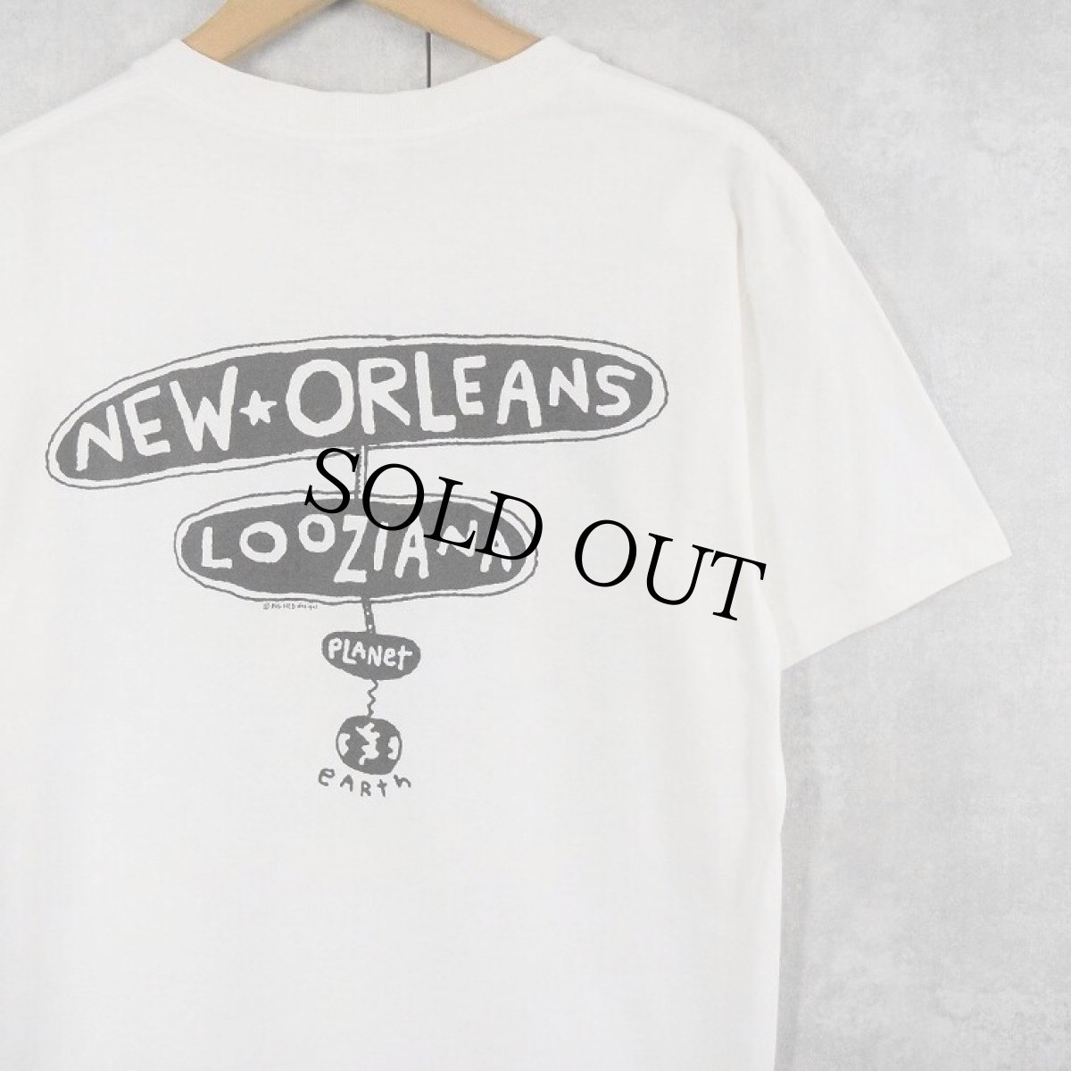 画像2: 90's BIG HED "NEW ORLEANS" アートプリントTシャツ M (2)