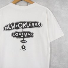 画像2: 90's BIG HED "NEW ORLEANS" アートプリントTシャツ M (2)