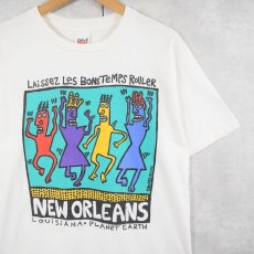 画像1: 90's BIG HED "NEW ORLEANS" アートプリントTシャツ M (1)