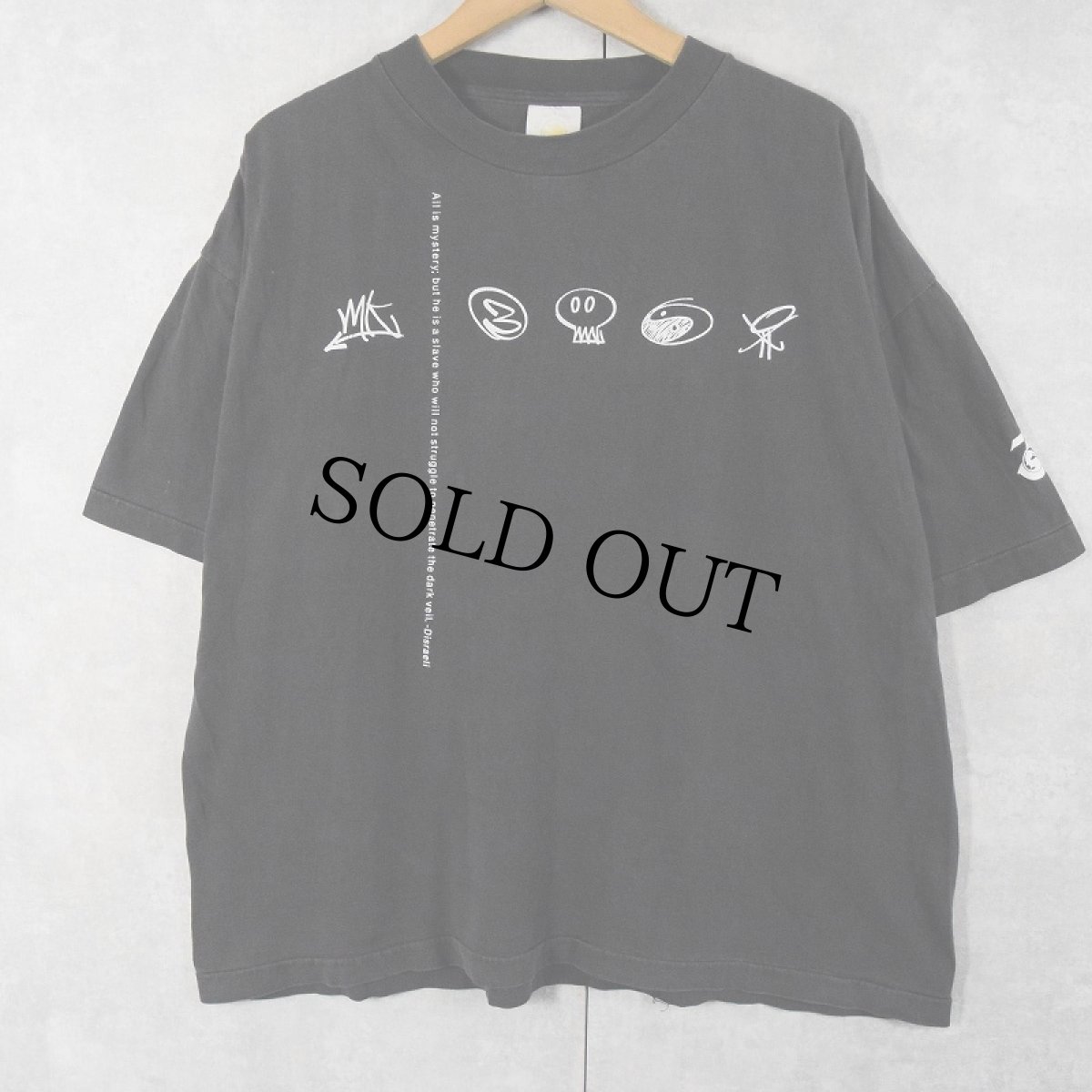 画像1: 90's〜 Benjamin Disraeli 偉人名言プリントTシャツ BLACK L (1)