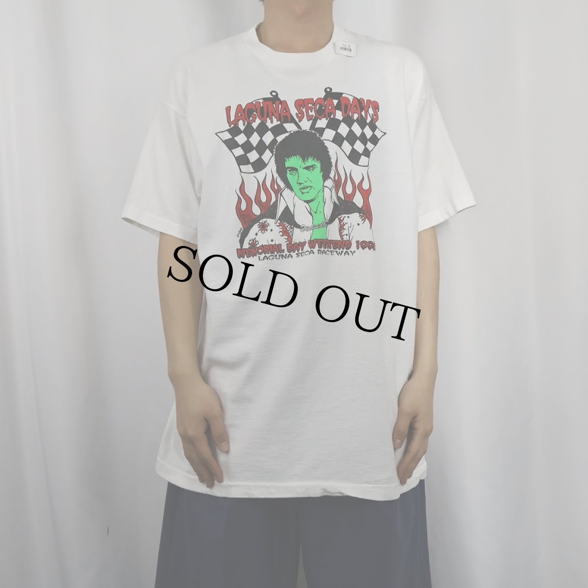 画像2: 90's USA製 ”LAGUNA SECA DAYS” プリントTシャツ 白 XL (2)