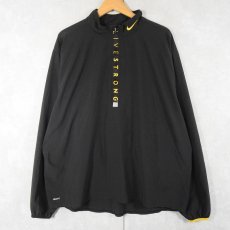 画像1: NIKE "LIVESTRONG" ハーフジッププルオーバージャケット BLACK XL (1)