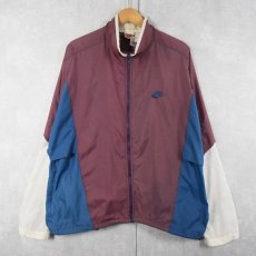 画像2: 90's NIKE 銀タグ 切り替えデザイン ナイロンジップジャケット L (2)