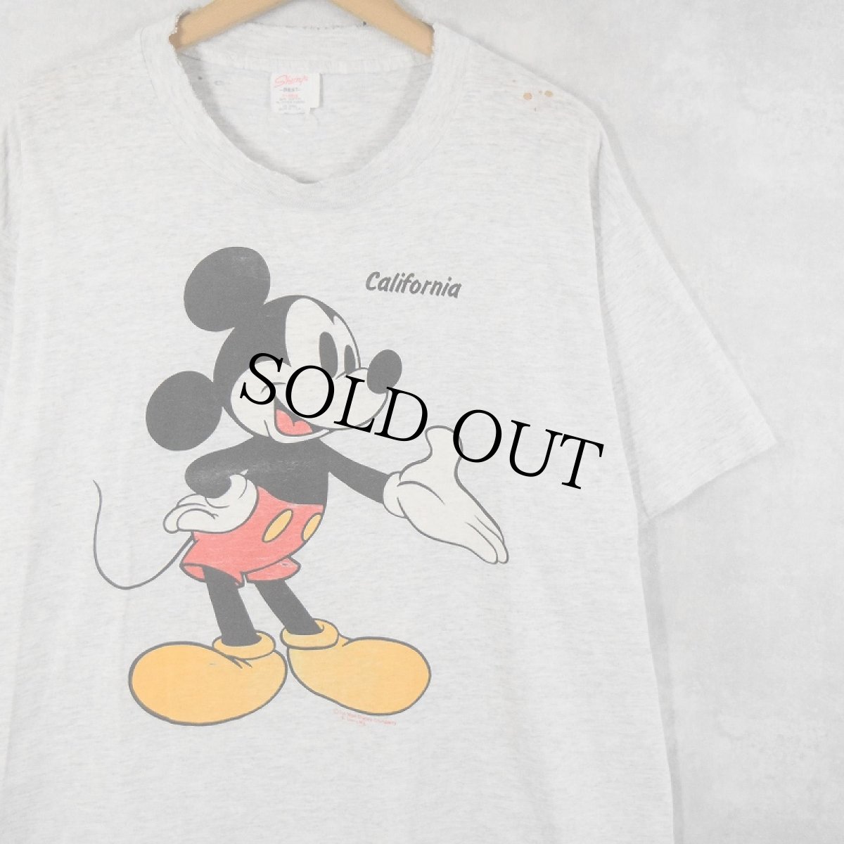 画像1: 90's Disney USA製 "MICKEY MOUSE" キャラクタープリントTシャツ XL (1)