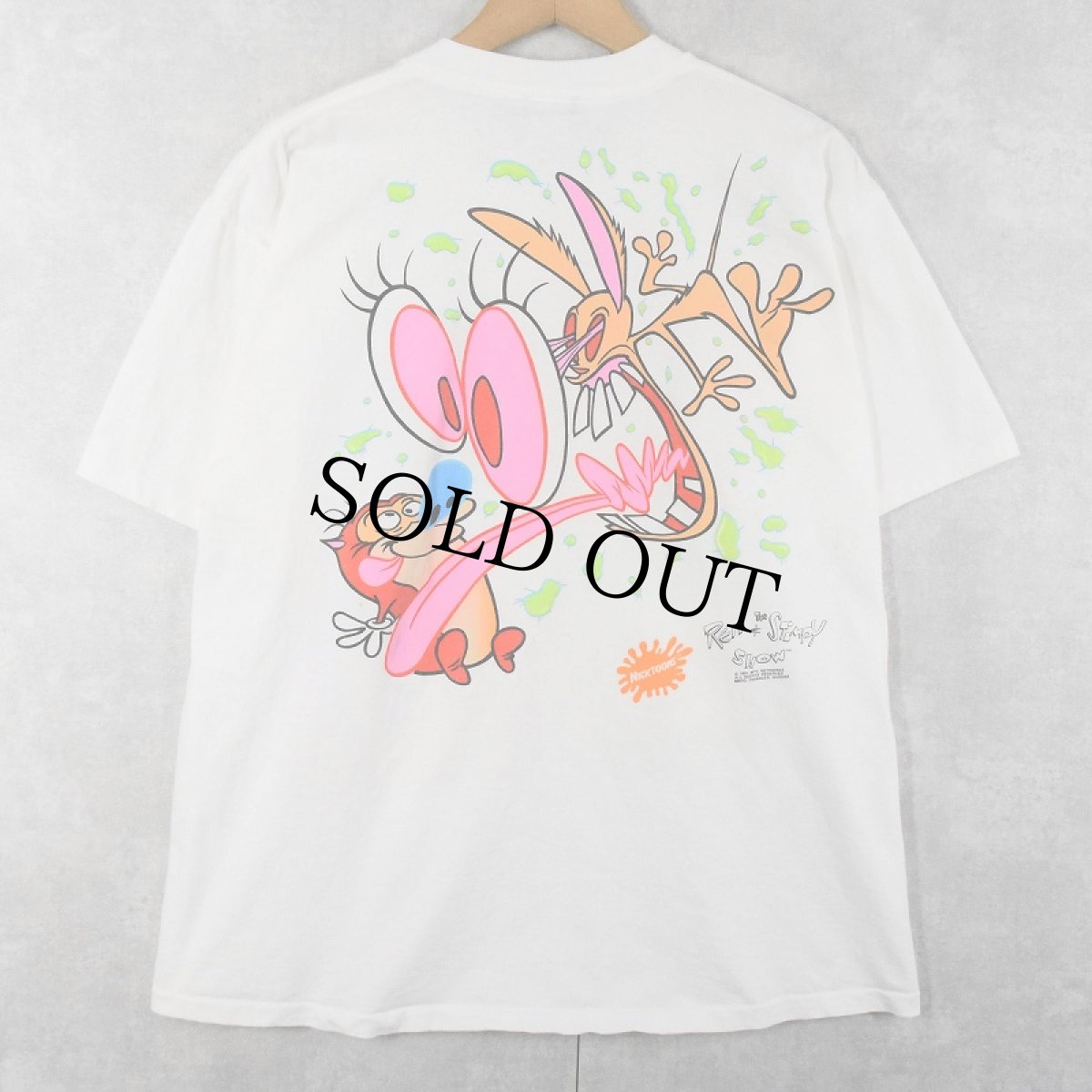 画像2: The Ren and Stimpy Show USA製 ニコロデオン キャラクタープリントTシャツ L (2)