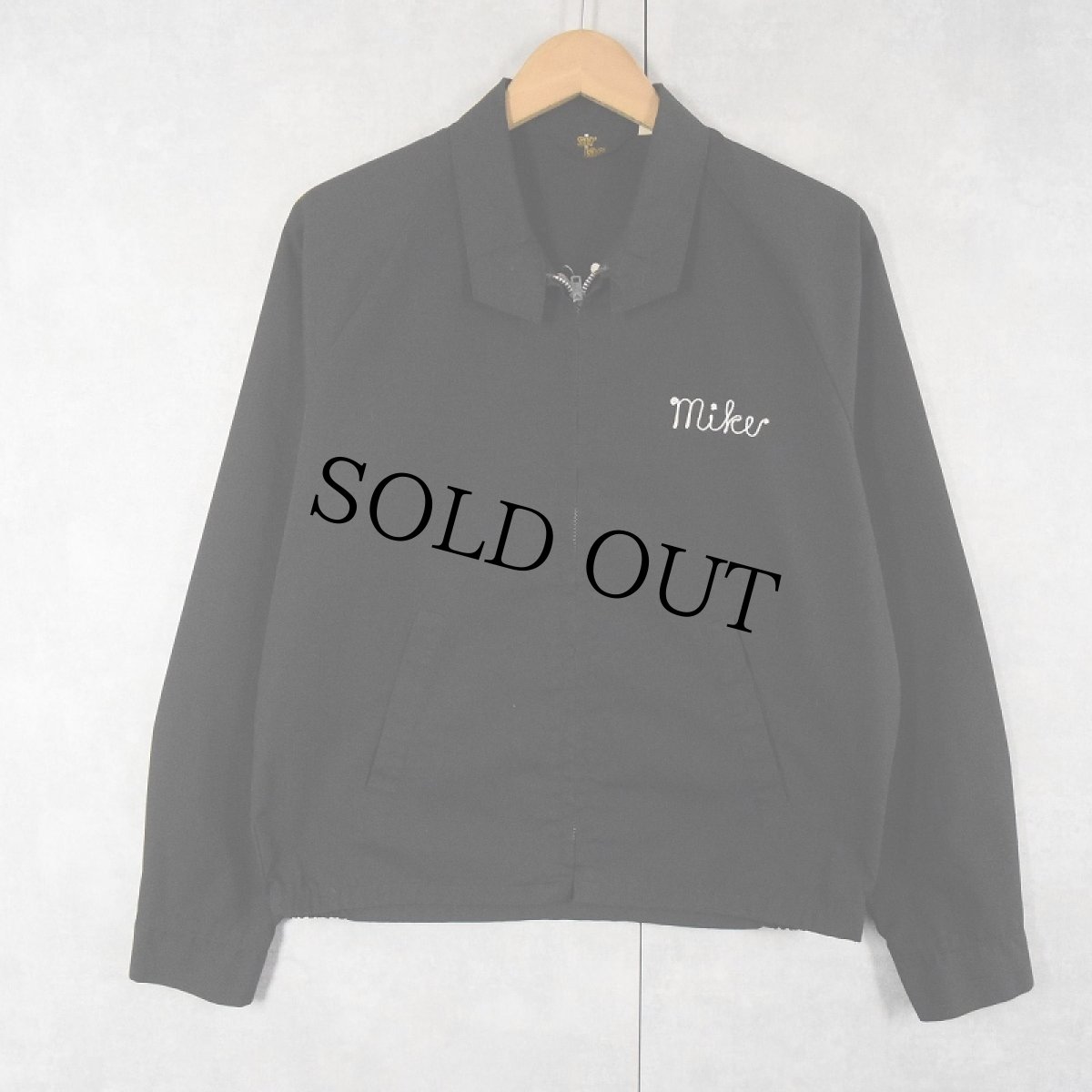 画像2: 70's Sir Jac チェーン刺繍 コットンスイングトップ BLACK M (2)