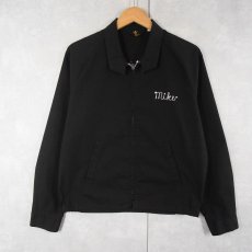 画像2: 70's Sir Jac チェーン刺繍 コットンスイングトップ BLACK M (2)