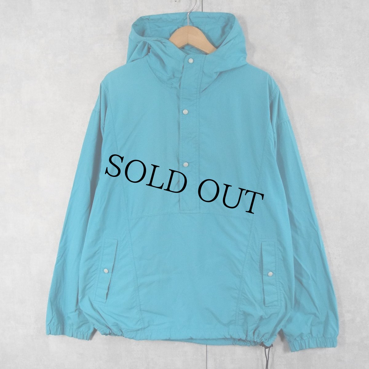 画像1: 【SALE】 90's LANDS' END パッカブル プルオーバーパーカー M (1)