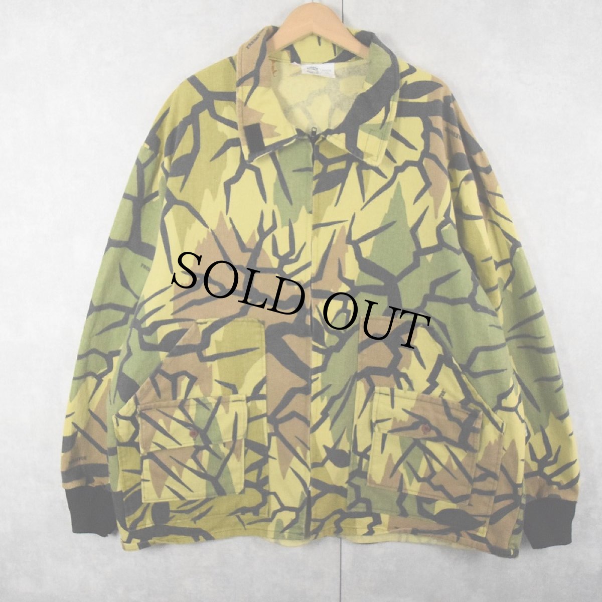 画像1: 90's PREDATOR CAMOUFLAGE USA製 プレデターカモ柄 コットンハンティングジャケット XL (1)