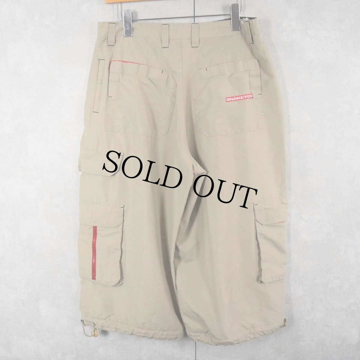 画像2: 【SALE】 SNAKE EYES クロップドカーゴパンツ W32 (2)