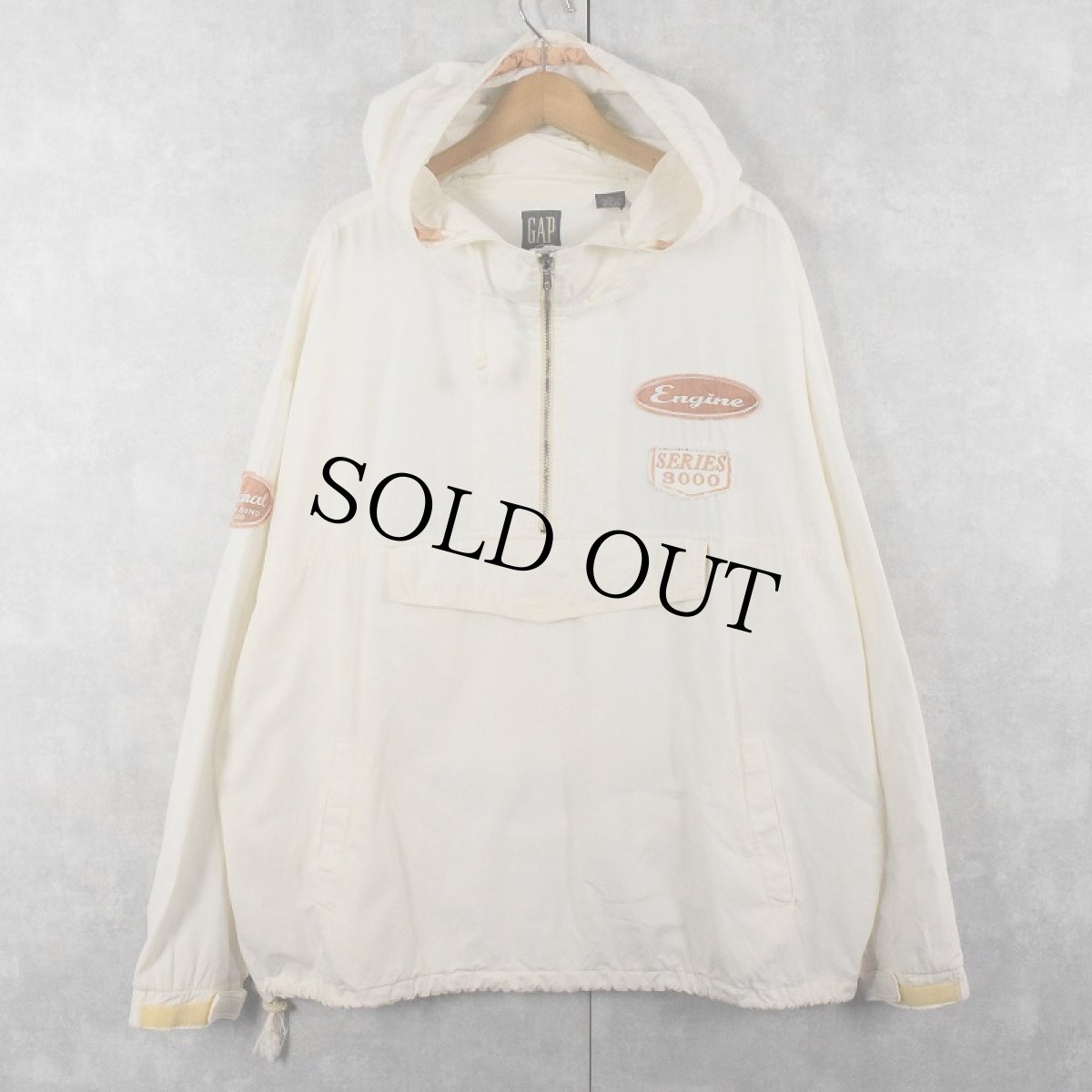 画像1: GAP ワッペン付き コットンアノラックパーカー XL (1)