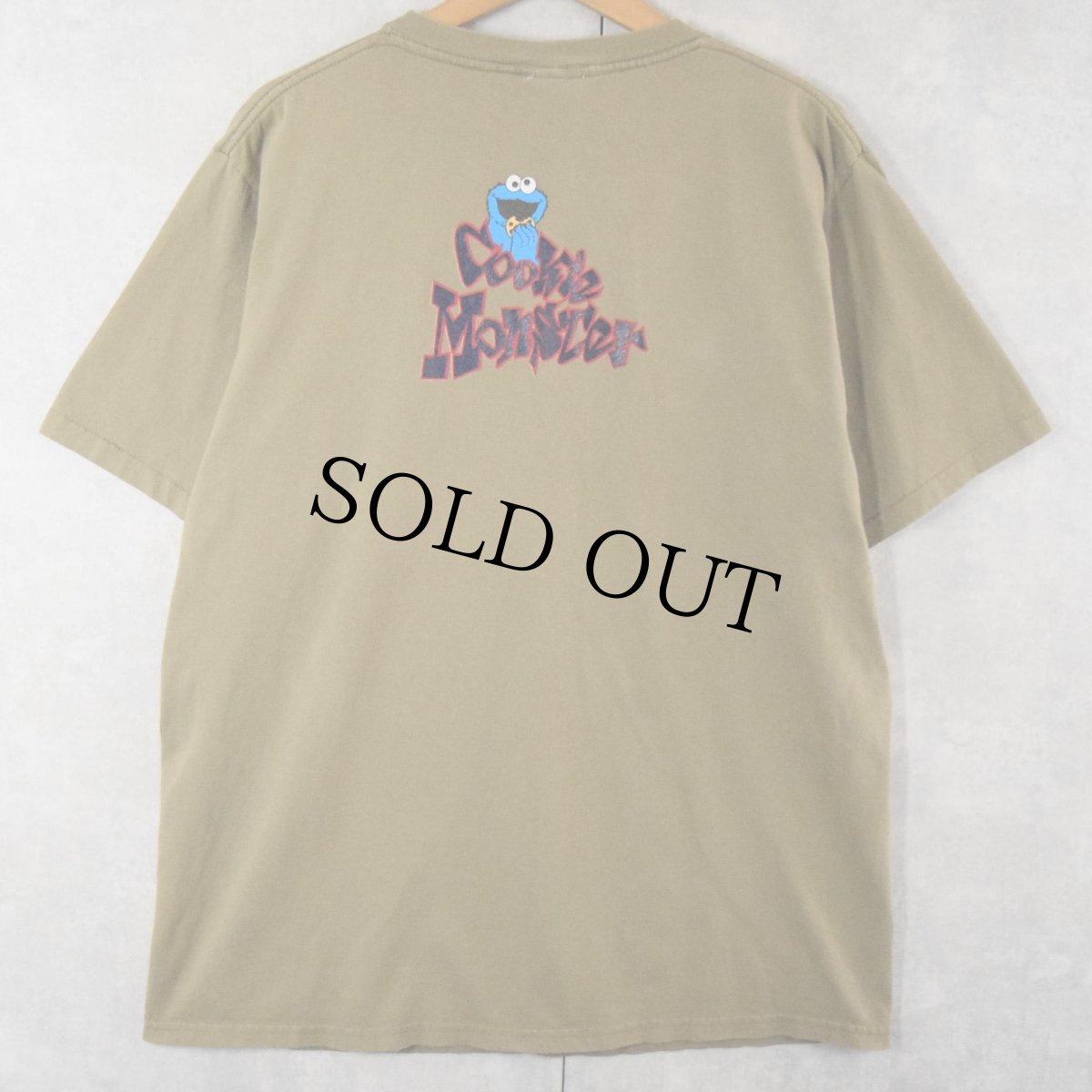 画像2: 90's COOKIE MONSTER USA製 キャラクタープリントTシャツ L (2)