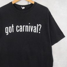 画像1: "got carnival?" パロディプリントTシャツ BLACK L (1)