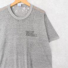 画像1: 80's RUSSELL ATHLETIC USA製 "SHELBY FOOTBALL" プリントTシャツ L (1)