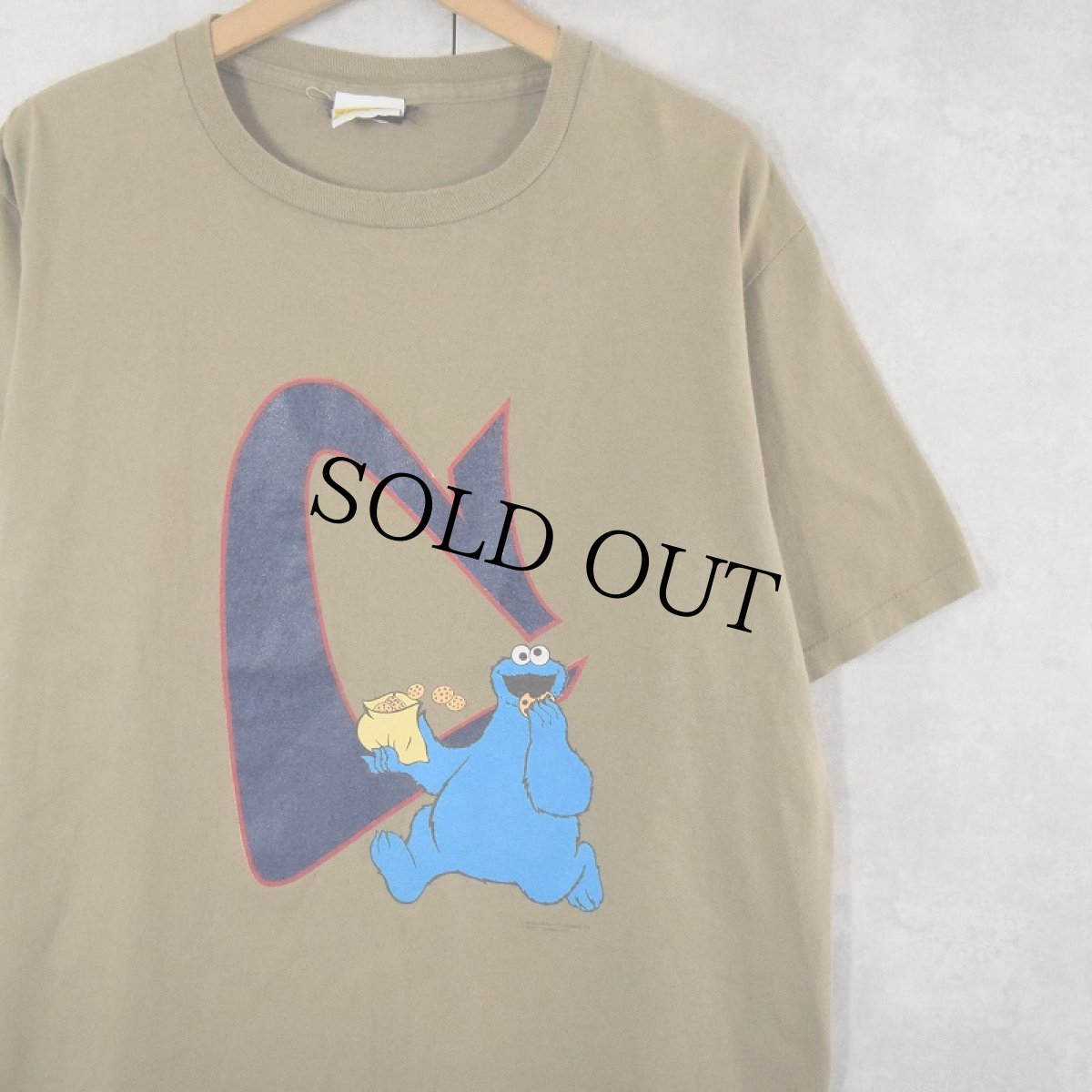 画像1: 90's COOKIE MONSTER USA製 キャラクタープリントTシャツ L (1)