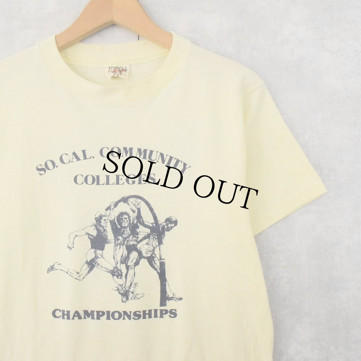 画像1: 80's USA製 "SO. CAL. COMMUNITY COLLEGES CHAMPIONSHIPS" プリントTシャツ M (1)