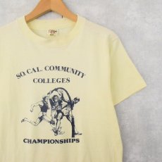 画像1: 80's USA製 "SO. CAL. COMMUNITY COLLEGES CHAMPIONSHIPS" プリントTシャツ M (1)
