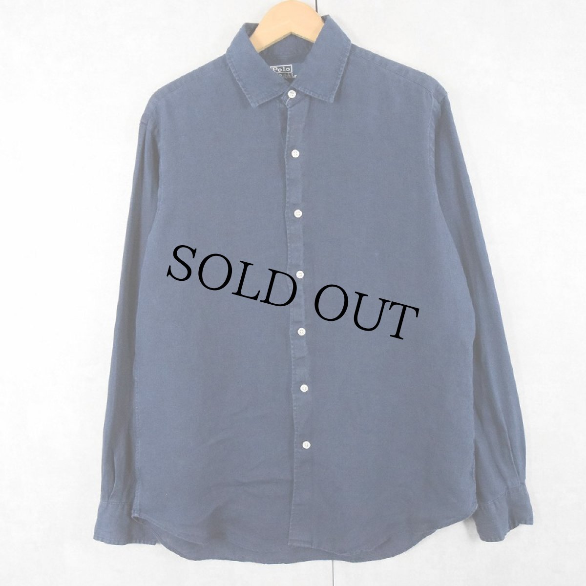 画像1: POLO Ralph Lauren リネンシャツ NAVY M (1)