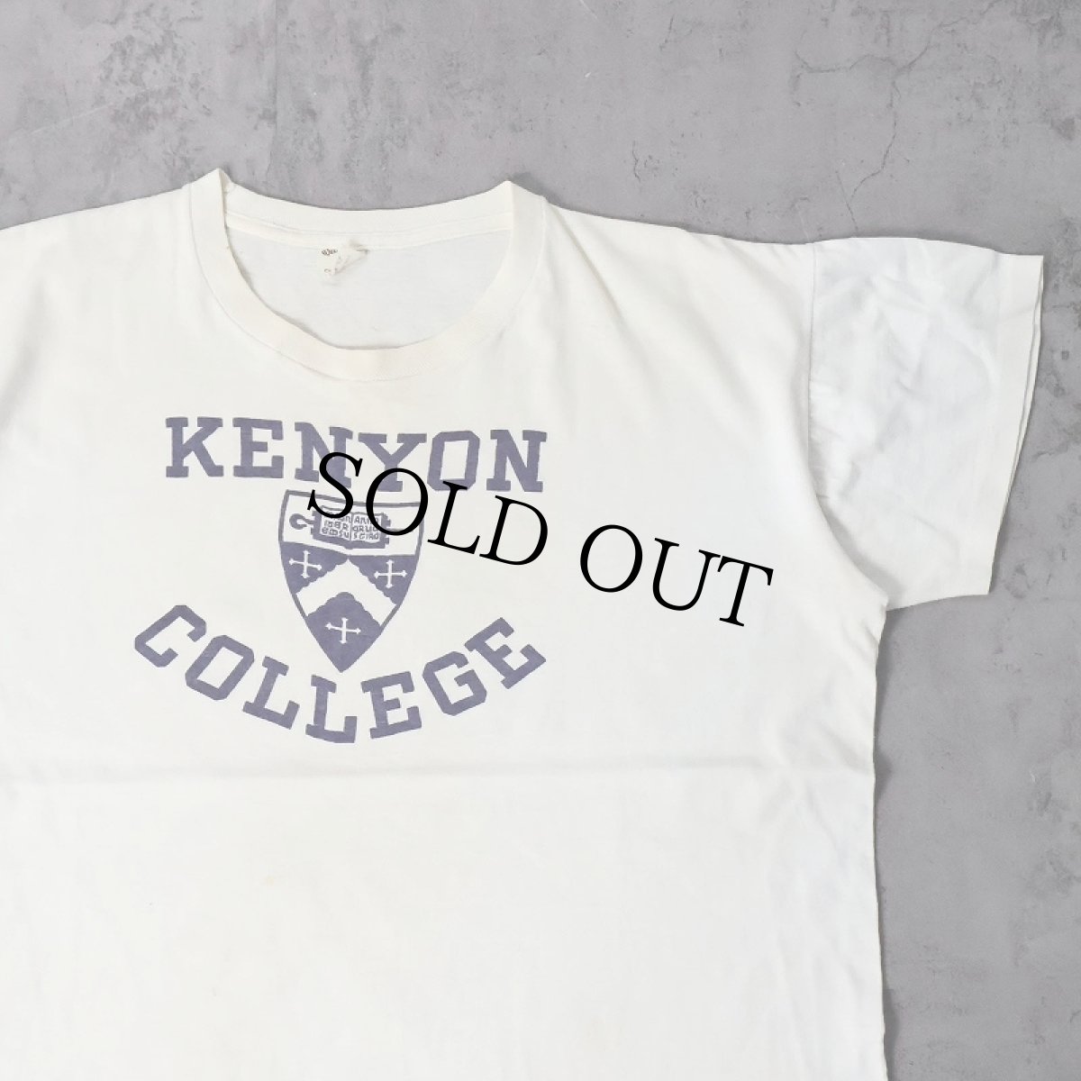 画像1: 50's〜 Velva Sheen "KENYON COLLEGE" プリントTシャツ XL (1)