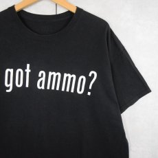 画像1: "got ammo?" パロディプリントTシャツ BLACK (1)