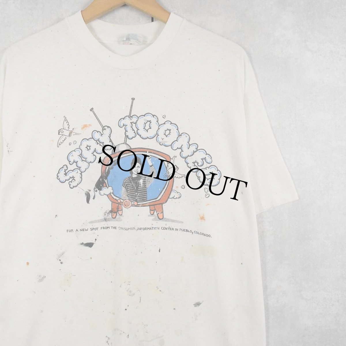 画像1: 90's STAY TOONED イラストプリントTシャツ XL (1)