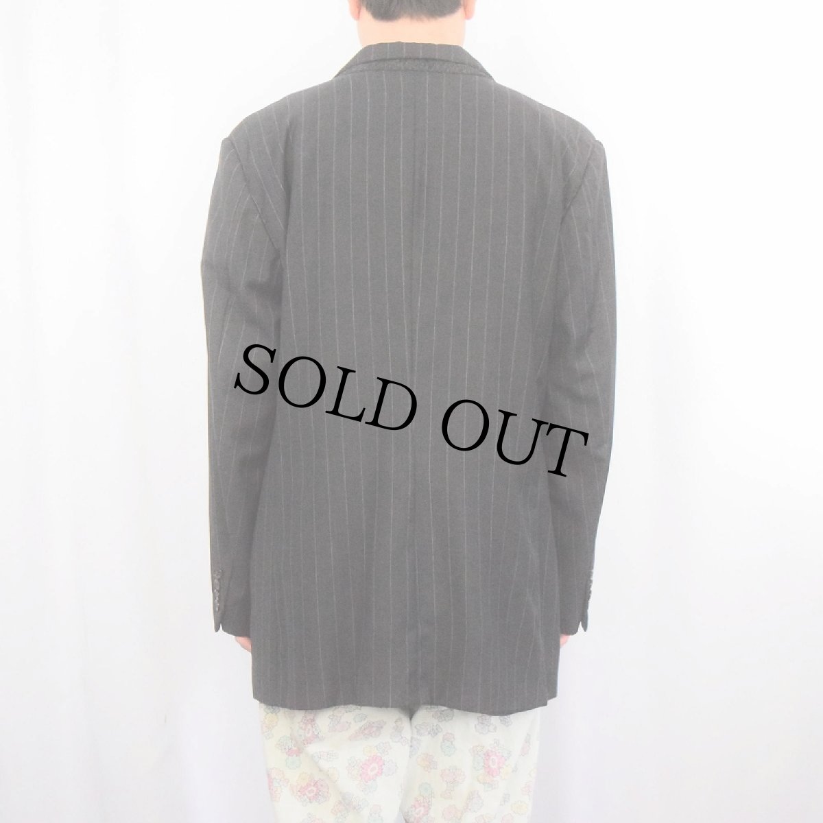 画像3: 80's〜 POLO Ralph Lauren ITALY製 ストライプ柄 テーラードジャケット (3)