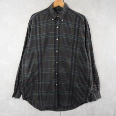 画像1: Ralph Lauren "BLAIRE" チェック柄 コットンボタンダウンシャツ M (1)