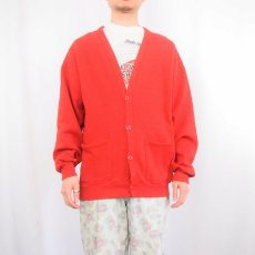 画像2: 90's JERZEES USA製 無地 スウェットカーディガン ONESIZE (2)