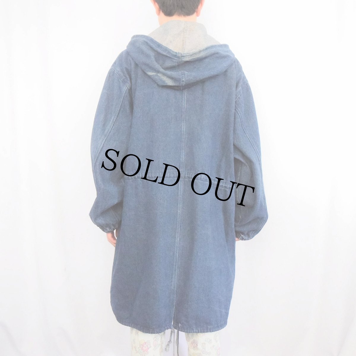 画像3: 80〜90's モッズコートタイプ デニムパーカー M (3)