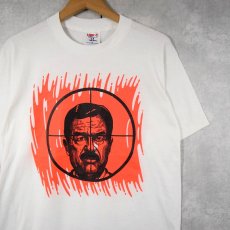 画像1: 90's Saddam Hussein USA製 イラク共和国元大統領プリントTシャツ L (1)