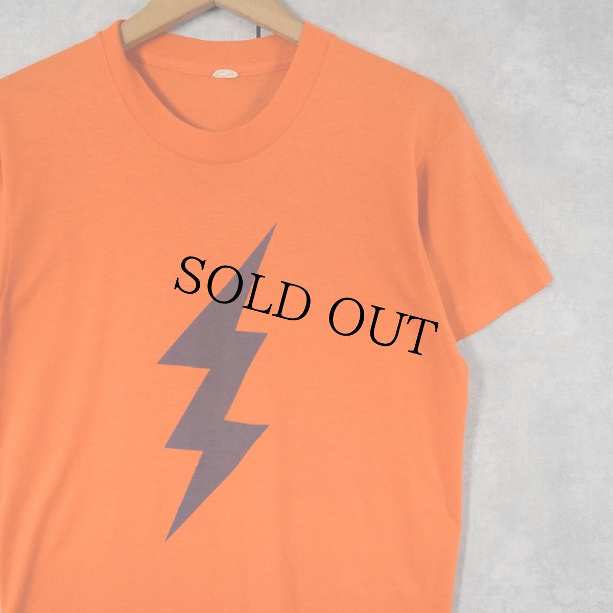 画像1: 80's USA製 "LIGHTNING BOLT" プリントTシャツ M (1)