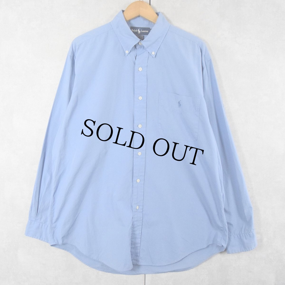 画像1: Ralph Lauren "YARMOUTH" コットンボタンダウンシャツ SIZE16 (1)