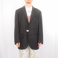 画像2: 80's〜 POLO Ralph Lauren ITALY製 ストライプ柄 テーラードジャケット (2)