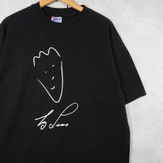 画像1: 90's Jay Leno USA製 コメディアン シグネチャープリントシャツ BLACK XL (1)