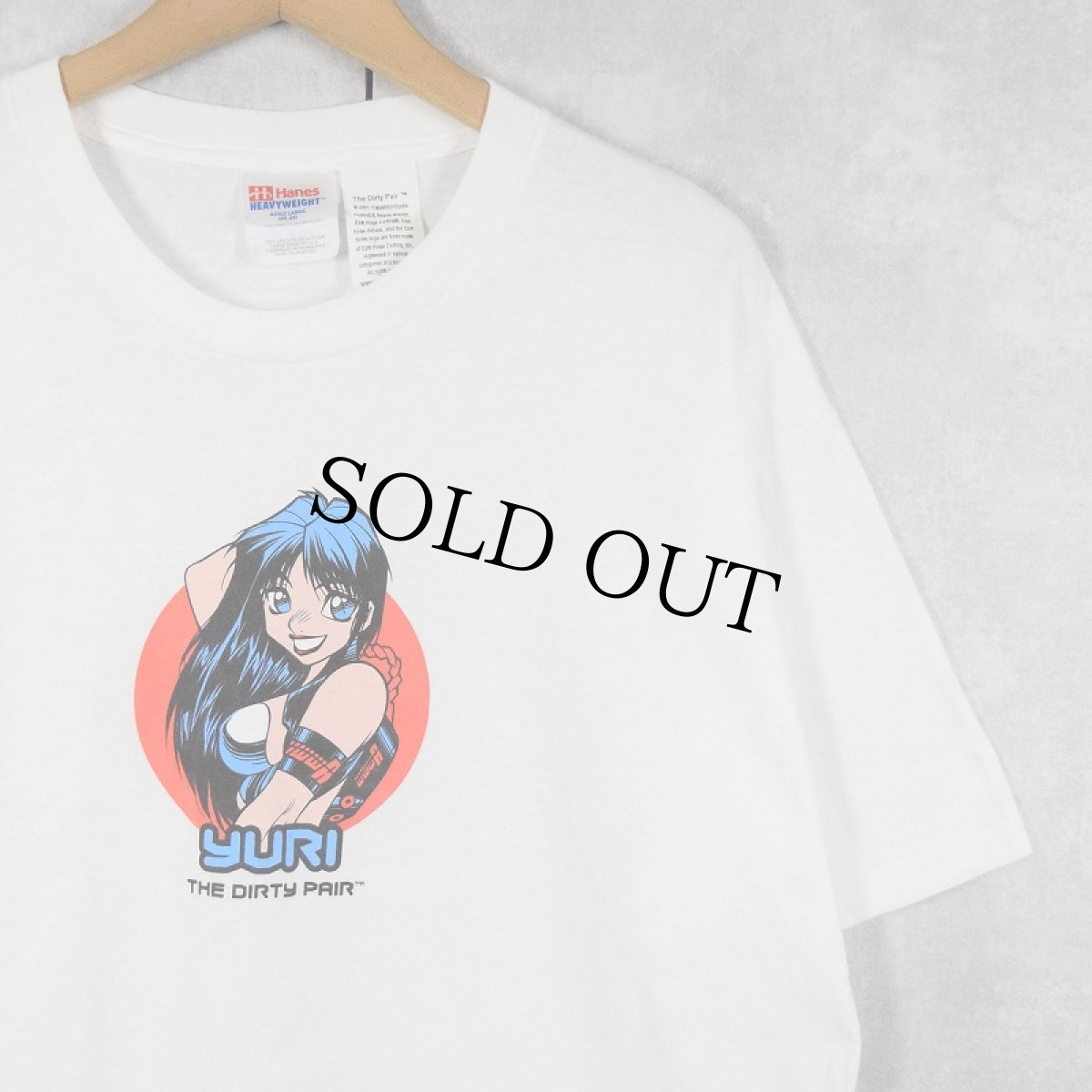 画像1: 2000's The Dirty Pair "YURI" キャラクタープリントTシャツ L (1)