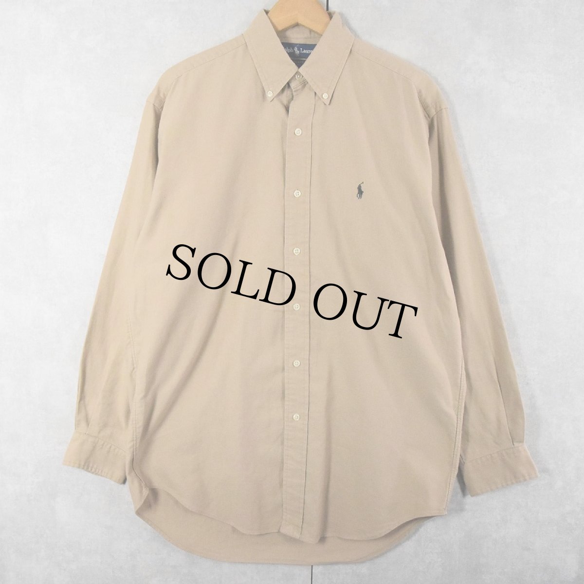 画像1: Ralph Lauren "BLAKE" コットンボタンダウンシャツ S (1)