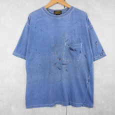 画像1: 90's Eddie Bauer ペンキペイント ポケットTシャツ M (1)