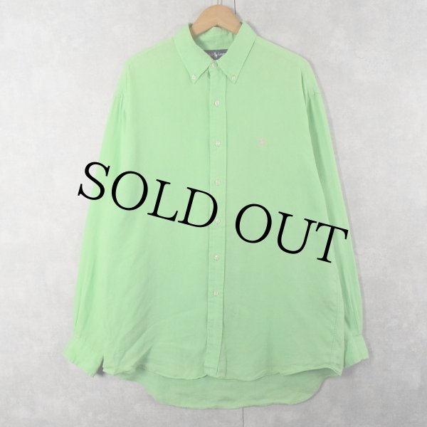 レディース] ラルフローレン リネンシャツ グリーン [Ralph