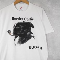 画像1: 90's USA製 "Border Collie" 犬プリントTシャツ L (1)