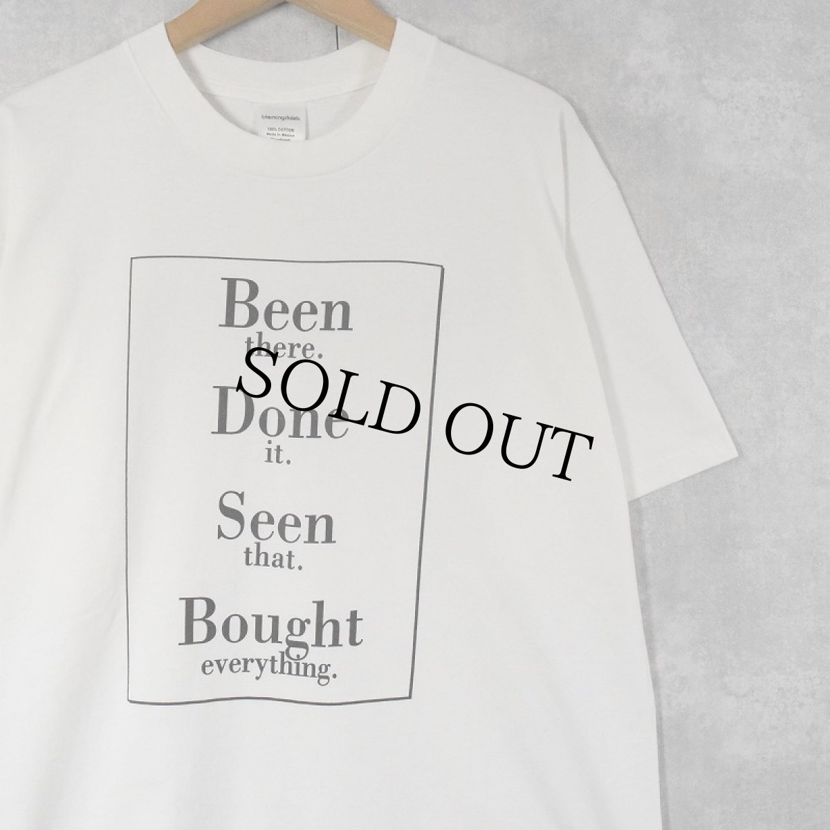 画像1: bloomingdale's "Been there Done it. Seen that. Bought everything." デパートロゴプリントTシャツ L (1)