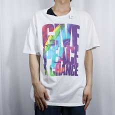 画像2: 90's JOHN LENNON USA製 "GIVE PEACE A CHANCE" ミュージシャンTシャツ XL (2)