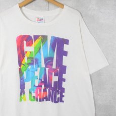 画像1: 90's JOHN LENNON USA製 "GIVE PEACE A CHANCE" ミュージシャンTシャツ XL (1)
