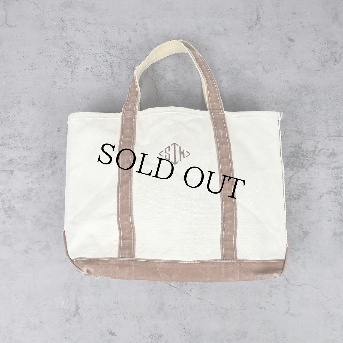 画像1: L.L.Bean USA製 "BOAT AND TOTE" 刺繍入り ジップトップキャンバストートバッグ (1)