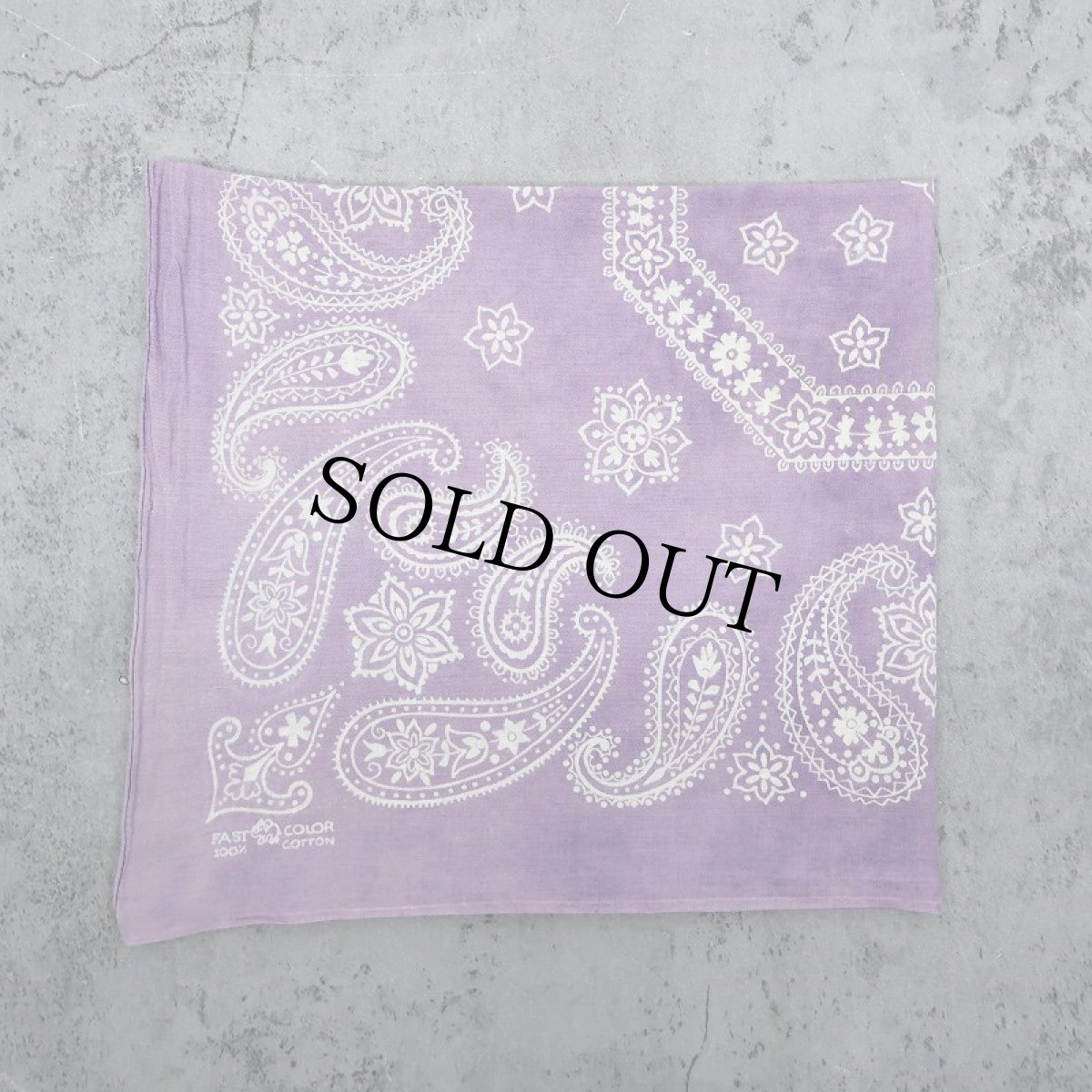 画像2: 60's エレファントブランド ペイズリー柄 バンダナ 上鼻 (2)